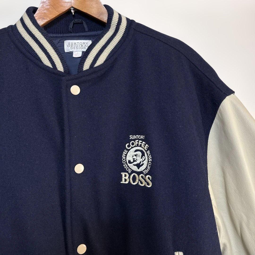 SUNTORY BOSS ボスジャン 本革 スタジアムジャンパー スタジャン