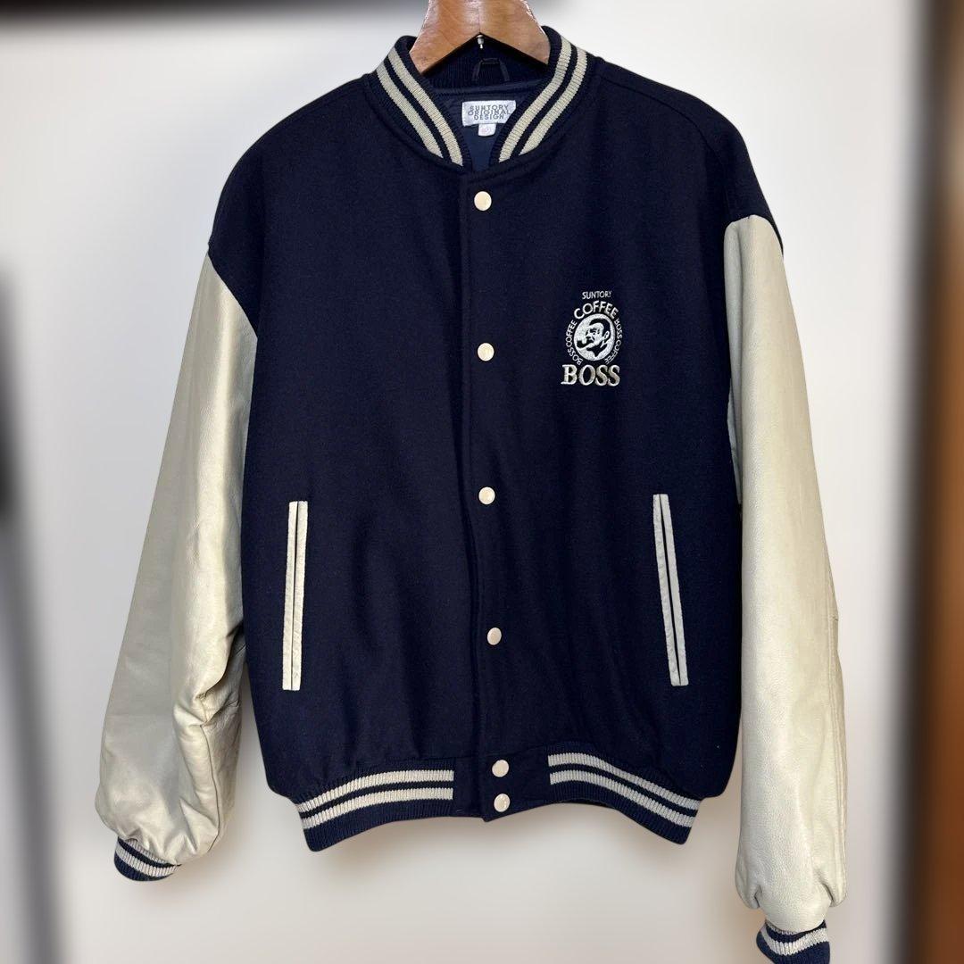 SUNTORY BOSS ボスジャン 本革 スタジアムジャンパー スタジャン