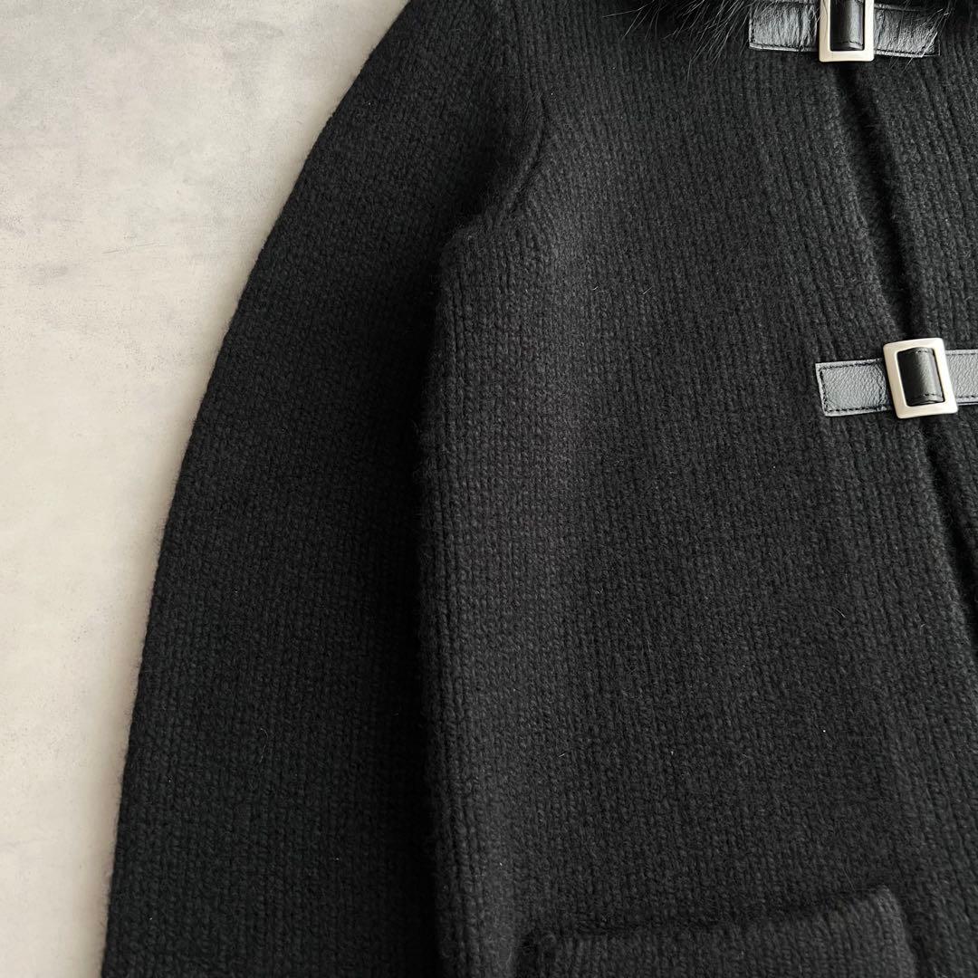 FOXEY ニット　カシミヤ フォックスファー　ガウン　カーディガン　コート