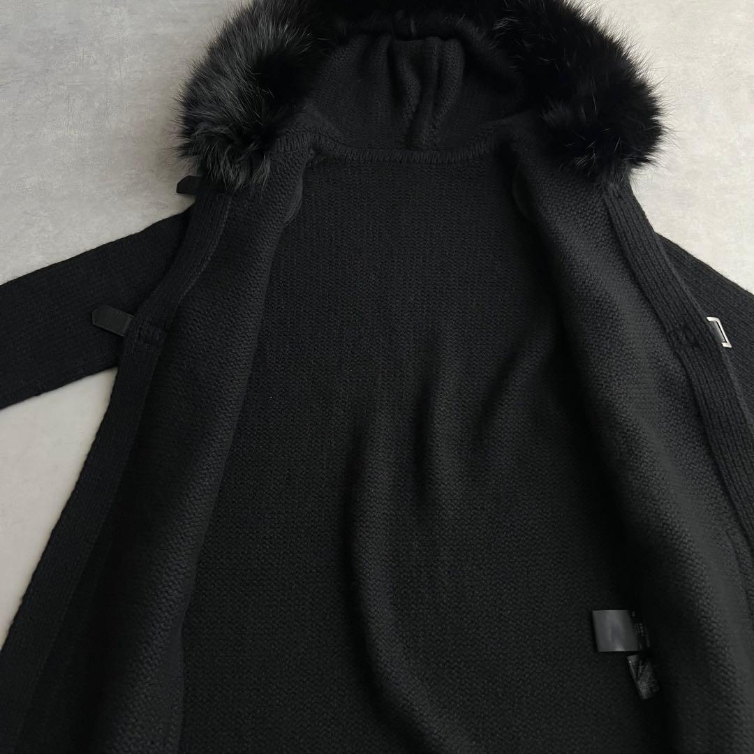 FOXEY ニット　カシミヤ フォックスファー　ガウン　カーディガン　コート