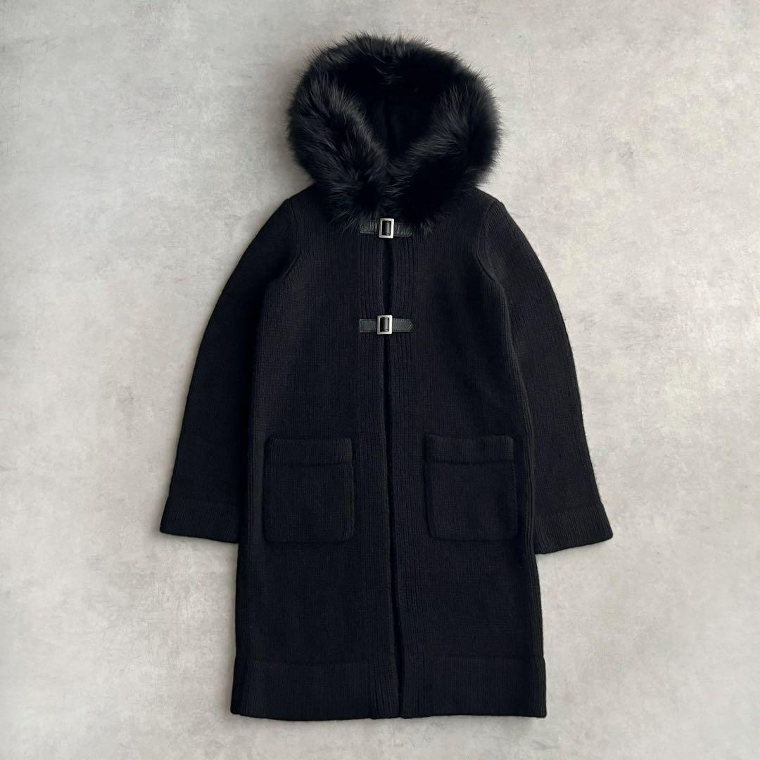 FOXEY ニット　カシミヤ フォックスファー　ガウン　カーディガン　コート
