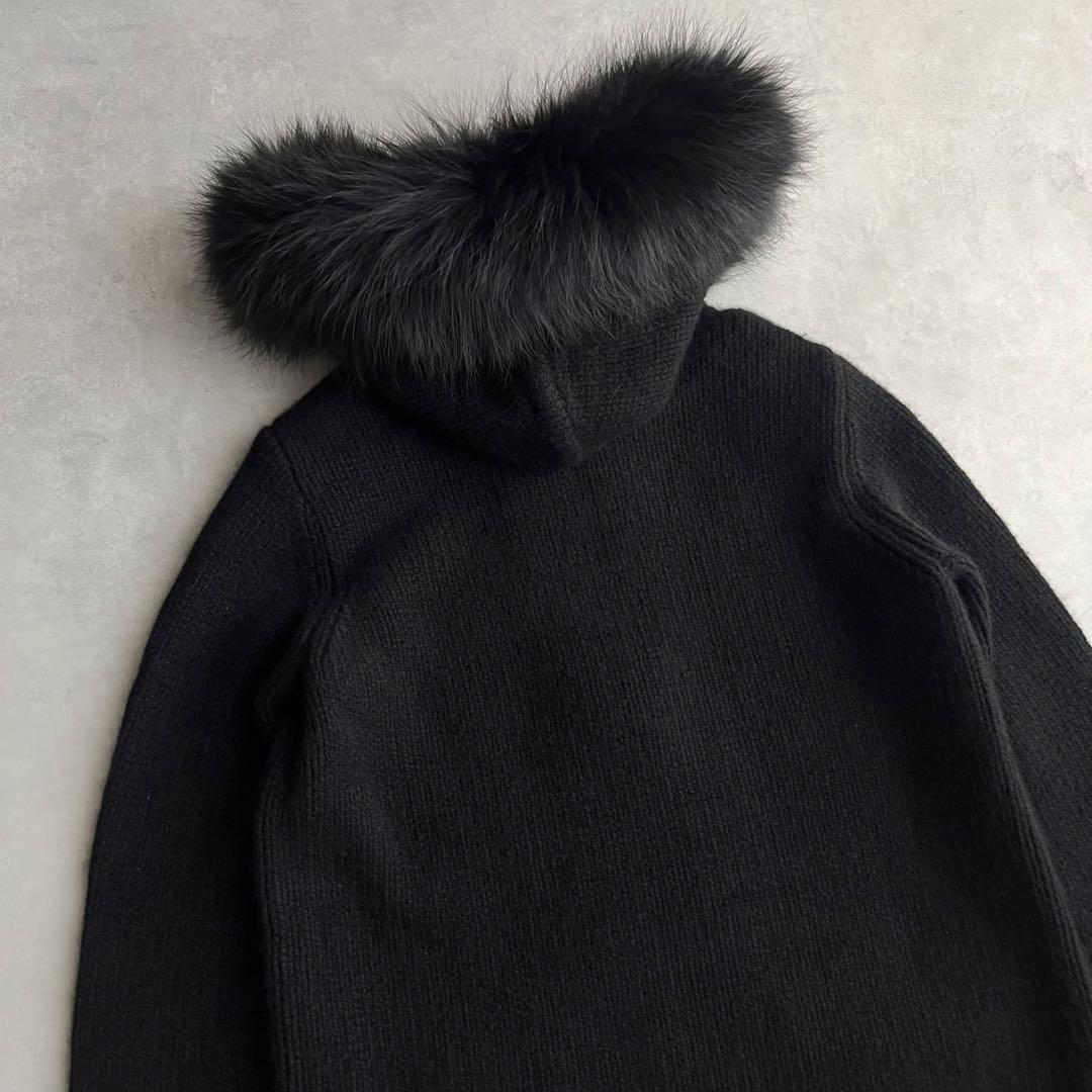 FOXEY ニット　カシミヤ フォックスファー　ガウン　カーディガン　コート