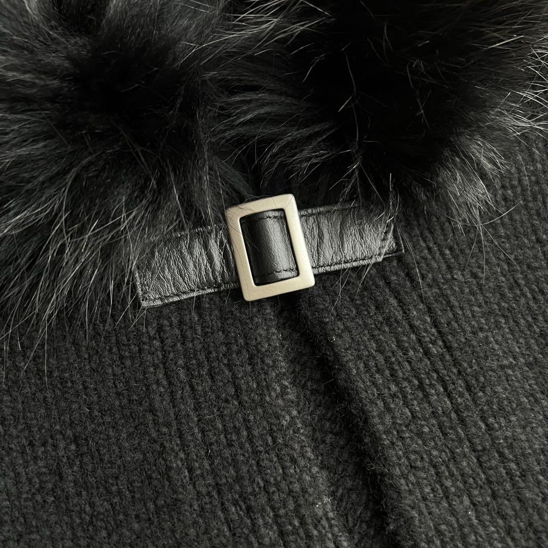 FOXEY ニット　カシミヤ フォックスファー　ガウン　カーディガン　コート