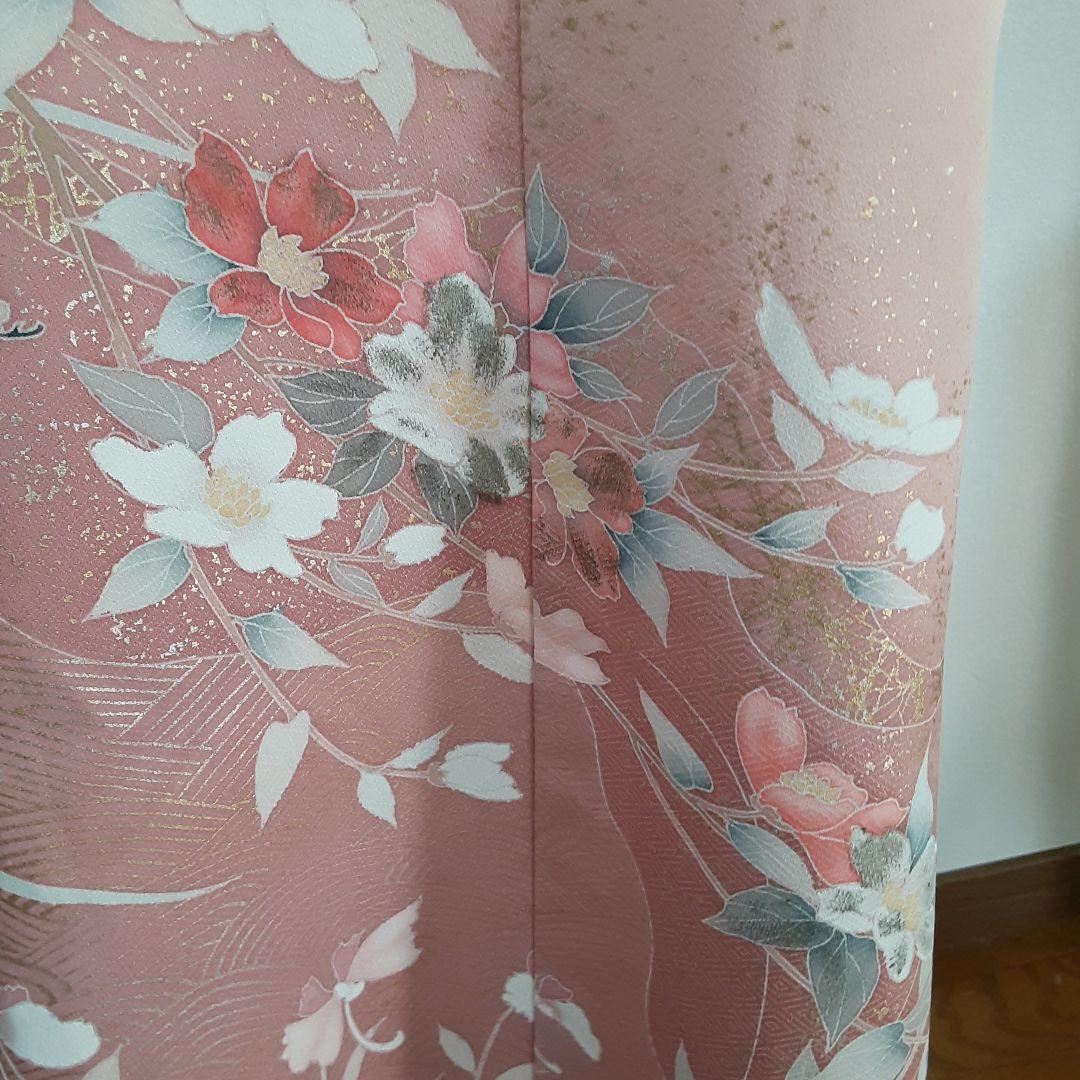 お値下げ…リメイク着物ロングワンピースボレロ付きＬ正絹