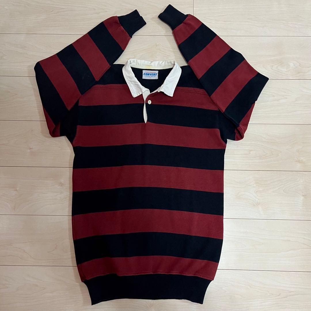 80s CONVERT コンバート 早稲田大学 ラグビー 蹴球部 ラガーシャツ