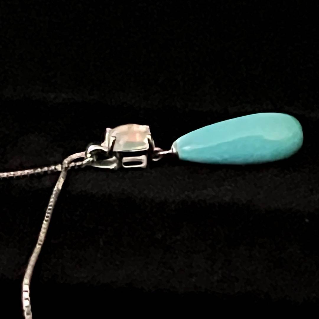 k18 シルバー925 ネックス　オパール ターコイズ　ティアドロップ