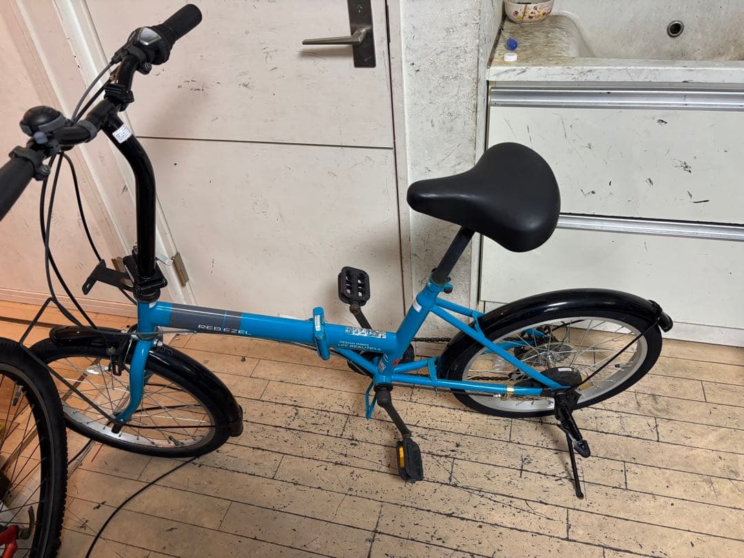 REBEZEL 折りたたみ自転車 青