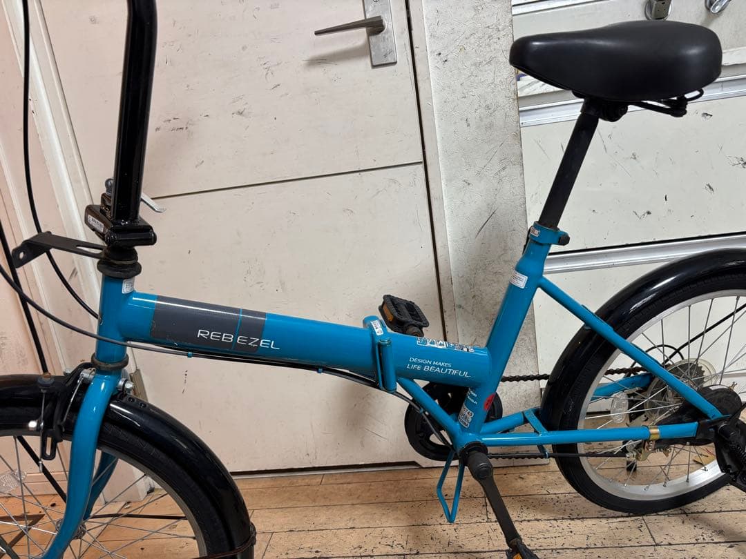 REBEZEL 折りたたみ自転車 青