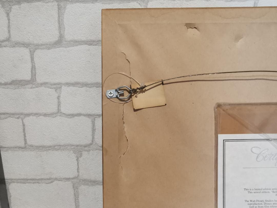 【希少・レア品】Disney『美女と野獣』セル画 アンティーク絵画 フレーム付