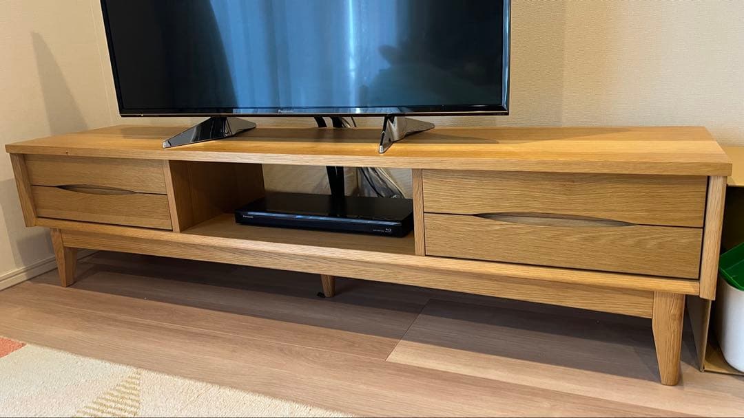 unico シグネ テレビボード 幅160cm ナチュラル｜北欧テイスト・美品