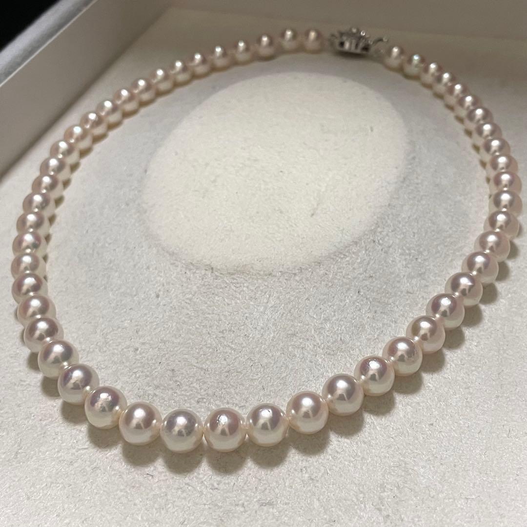 【テリ抜群✨大珠】 あこや真珠 ネックレス 7.5-8.0 アコヤパール 本真珠