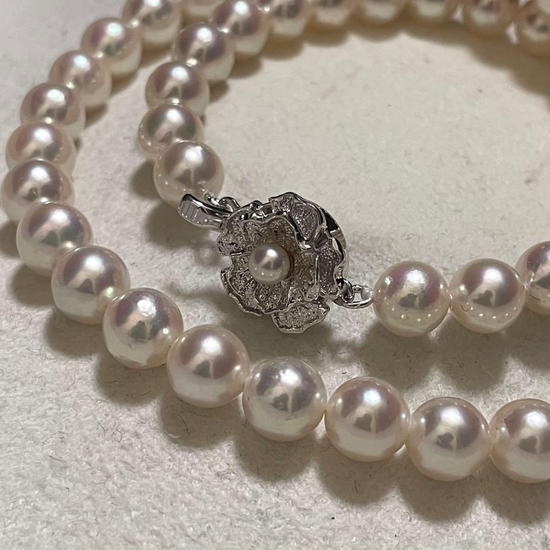 【テリ抜群✨大珠】 あこや真珠 ネックレス 7.5-8.0 アコヤパール 本真珠