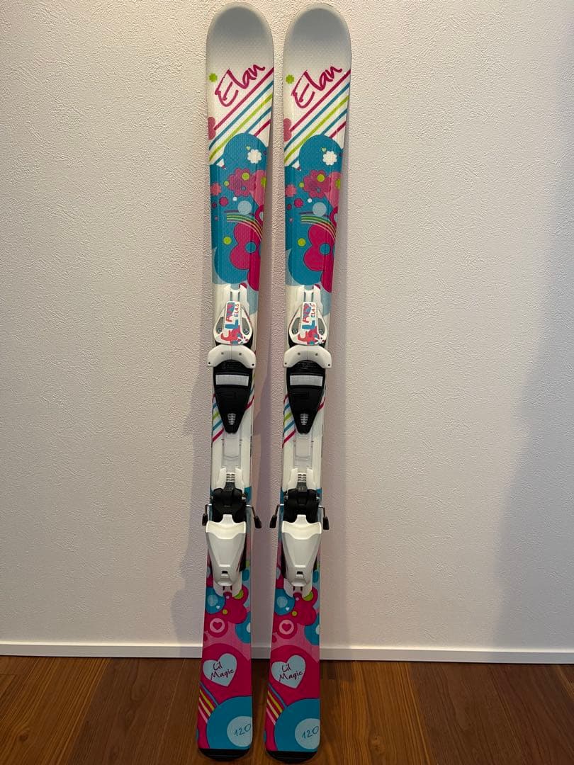 Elan スキー板 ストック ブーツ 3点セット ジュニア 子供用 ベルト付き