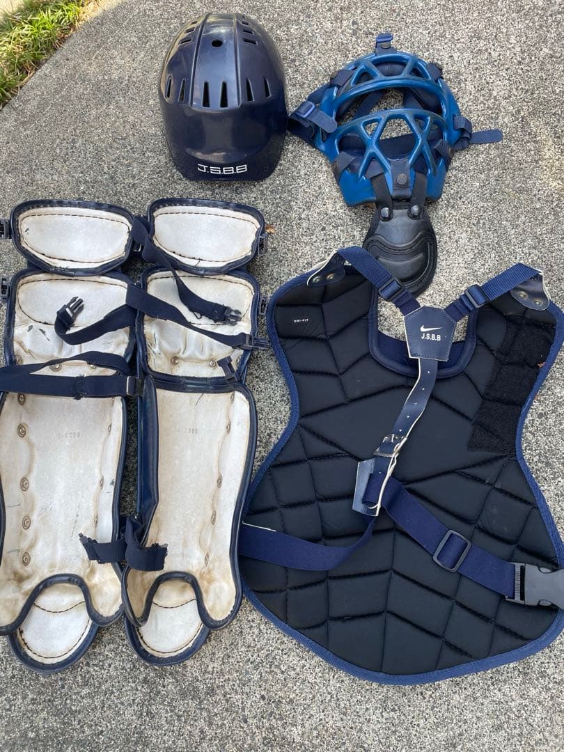軟式用　野球　キャッチャー防具セット