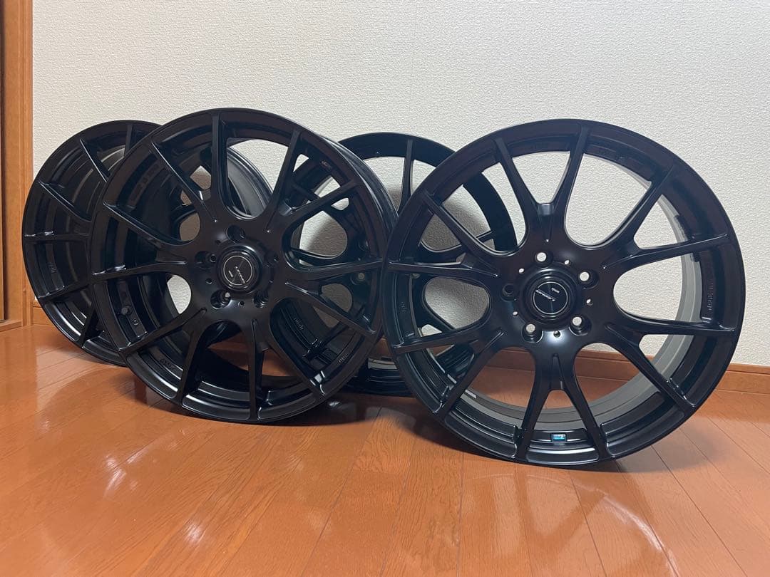 美品 Weds LEONIS NAVIA 02 18インチ 7J 114.3 黒