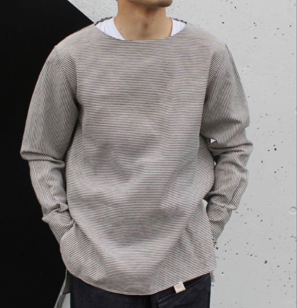 【サイズ7】sus-sous スリーピングシャツ　ストライプ