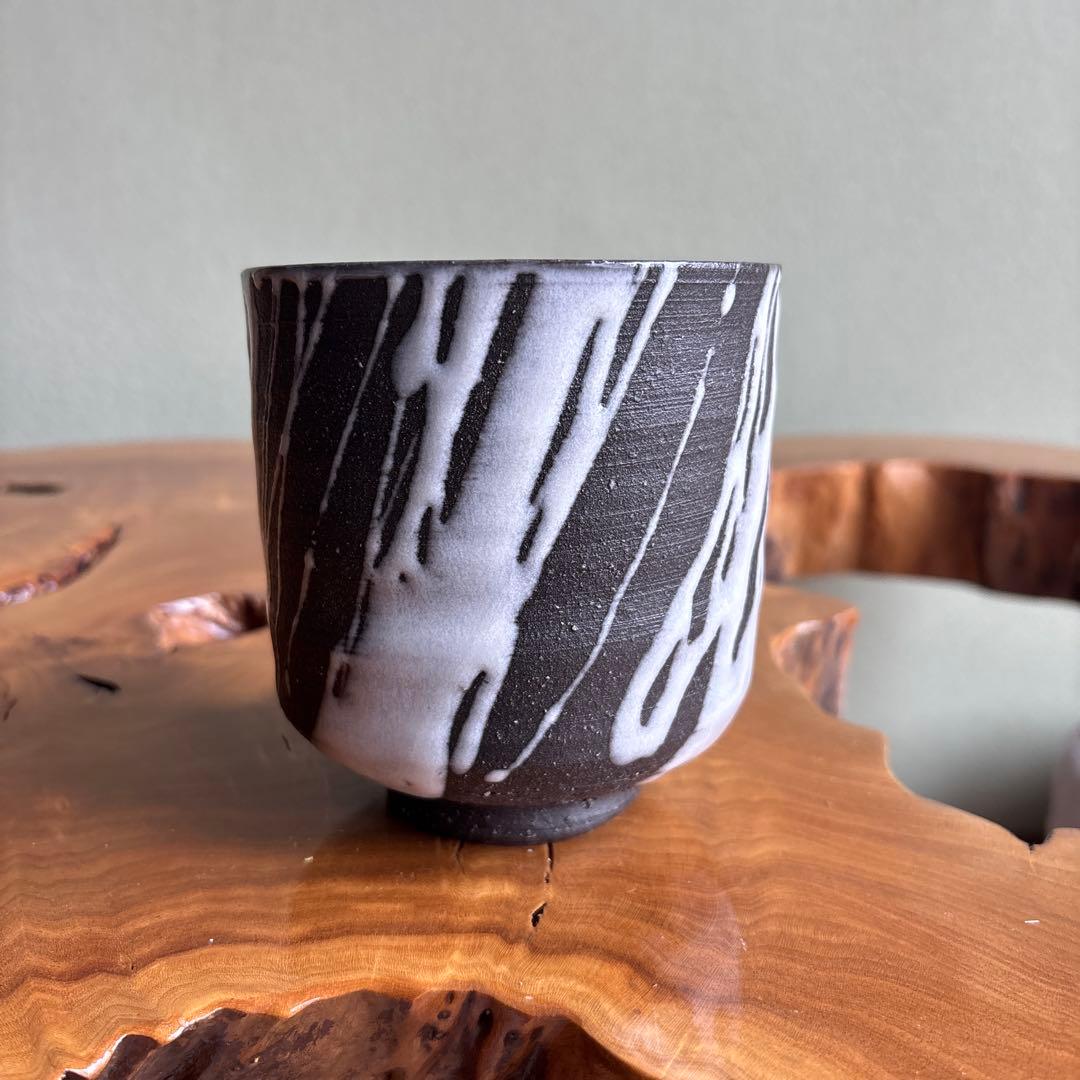酔月窯 清水潮造 萬古焼 筒茶碗 抹茶碗 茶道具 (15）