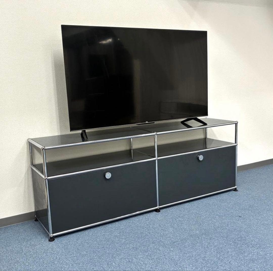 中古 USMハラー｜キャビネット テレビボード 2列2段 アントラサイト