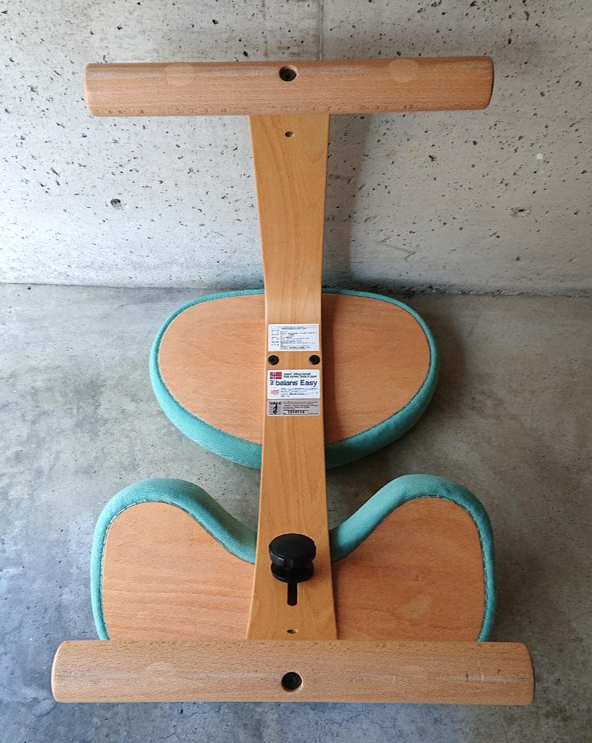 【美品】サカモトハウス バランスチェアイージー　ライトグリーン　カバー付き