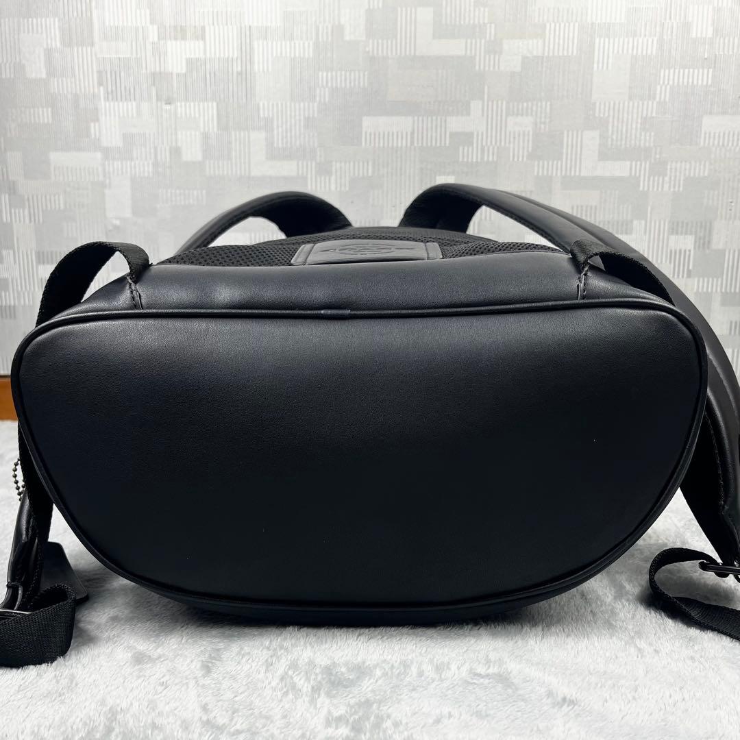 美品 Coach コーチ ハドソン A4収納 リュック エンボス ブラック 黒