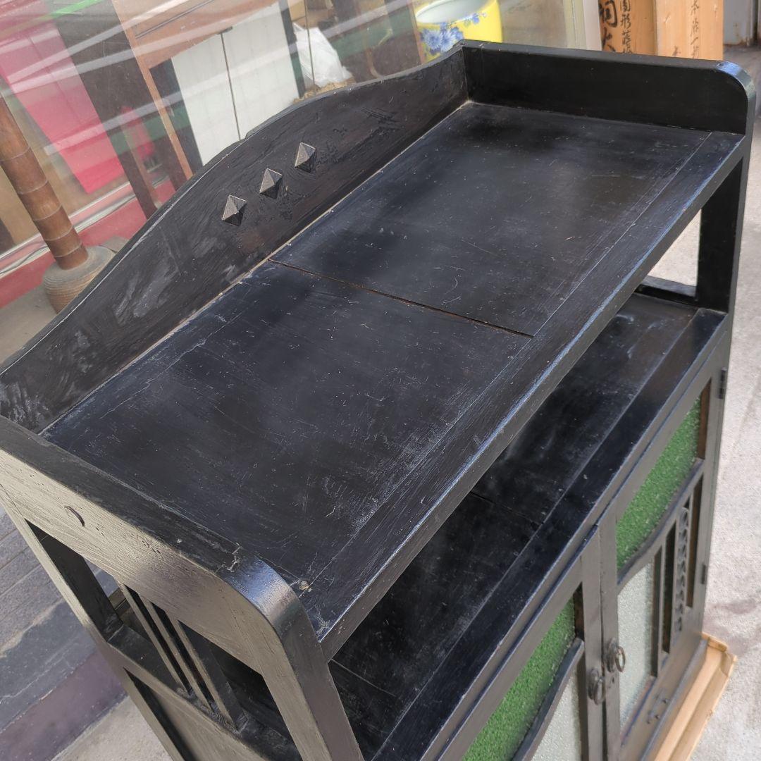 Coco atelierbrocante アンティーク 箪笥 色ガラス