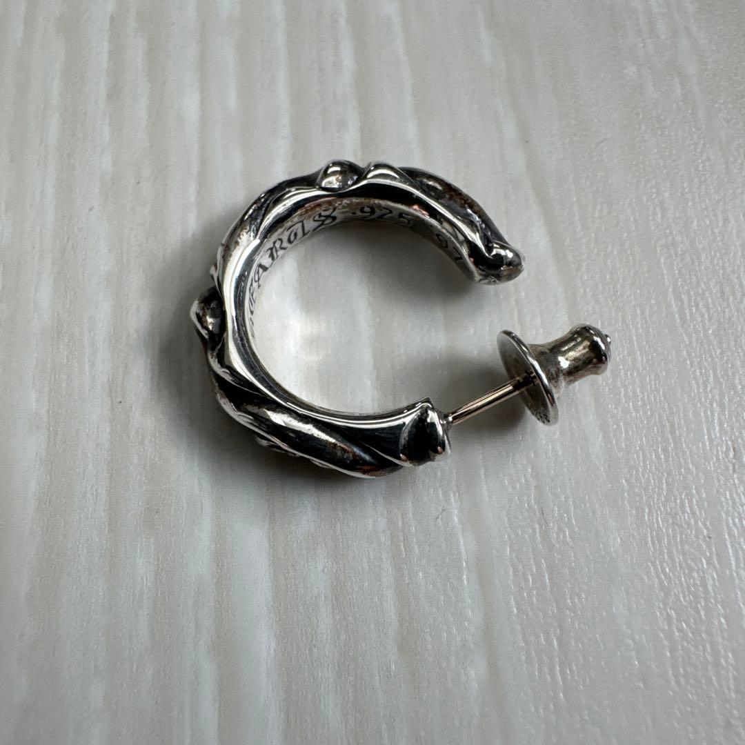 【未使用】CHROME HEARTSクロムハーツ スクロール フープピアス 片耳