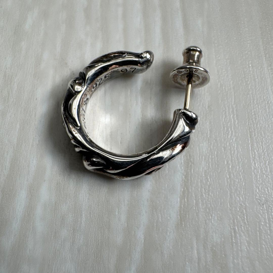 【未使用】CHROME HEARTSクロムハーツ スクロール フープピアス 片耳