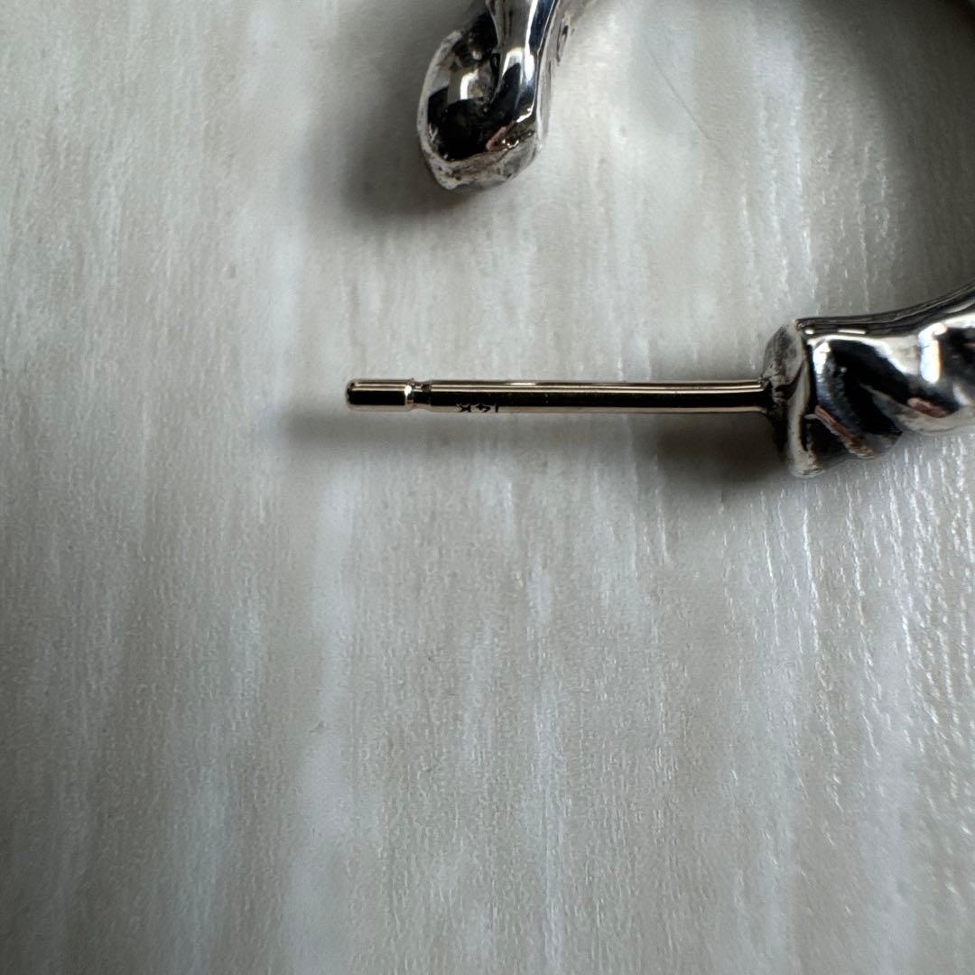 【未使用】CHROME HEARTSクロムハーツ スクロール フープピアス 片耳