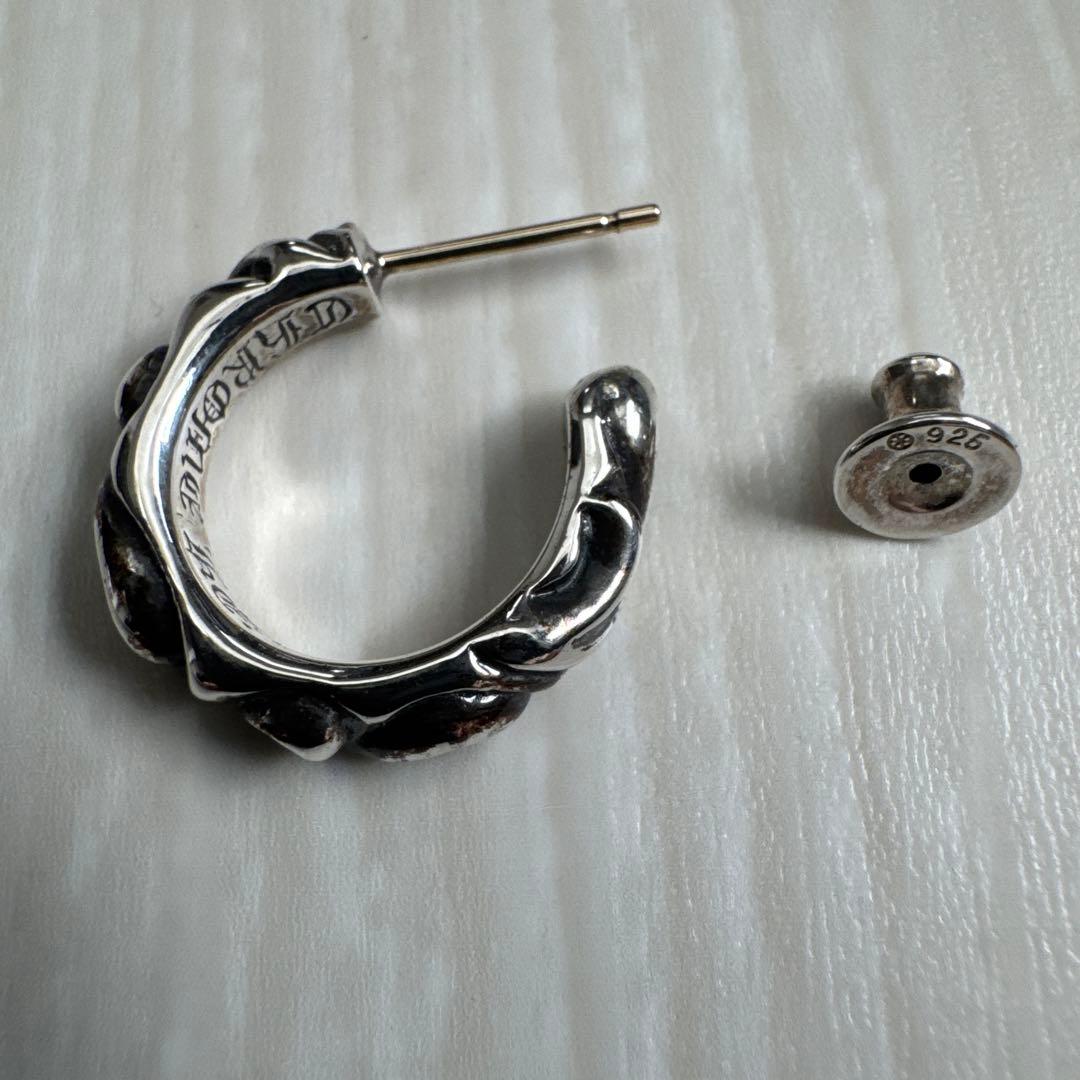 【未使用】CHROME HEARTSクロムハーツ スクロール フープピアス 片耳