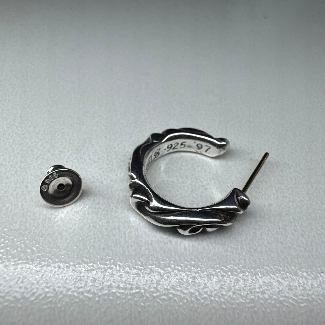 【未使用】CHROME HEARTSクロムハーツ スクロール フープピアス 片耳