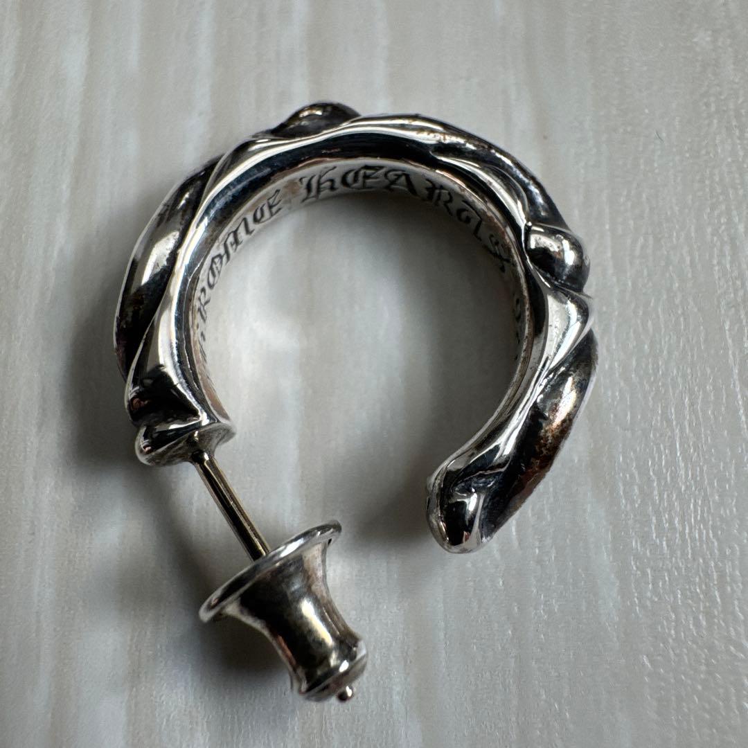 【未使用】CHROME HEARTSクロムハーツ スクロール フープピアス 片耳