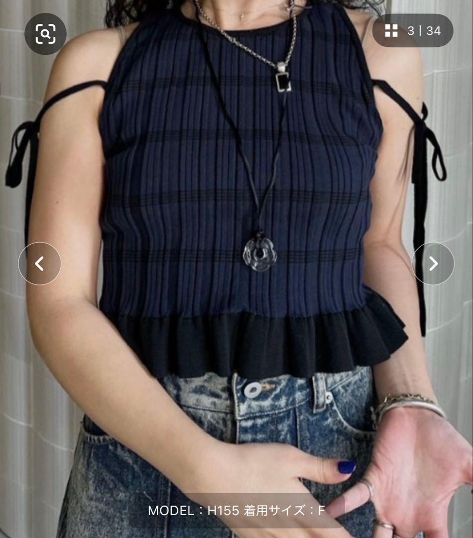 ✨web完売商品✨【amerivintage】2025SS プリプリタンクトップ