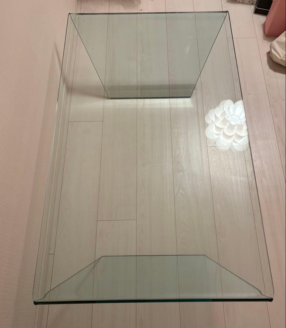 一枚ガラス製　ローテーブル