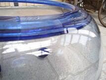 神*啓様 レトロ硝子☆足付ガラス鉢　金魚鉢　横31cm　昭和