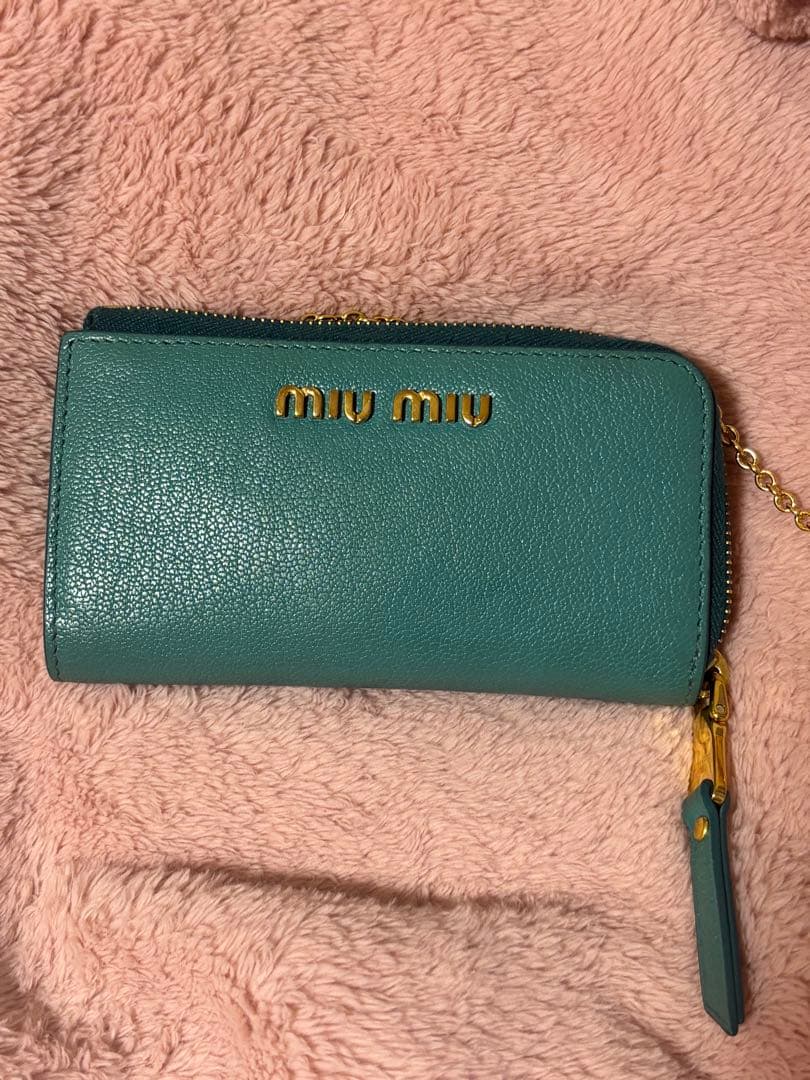 miumiu キーケース　青緑　値下げ交渉可