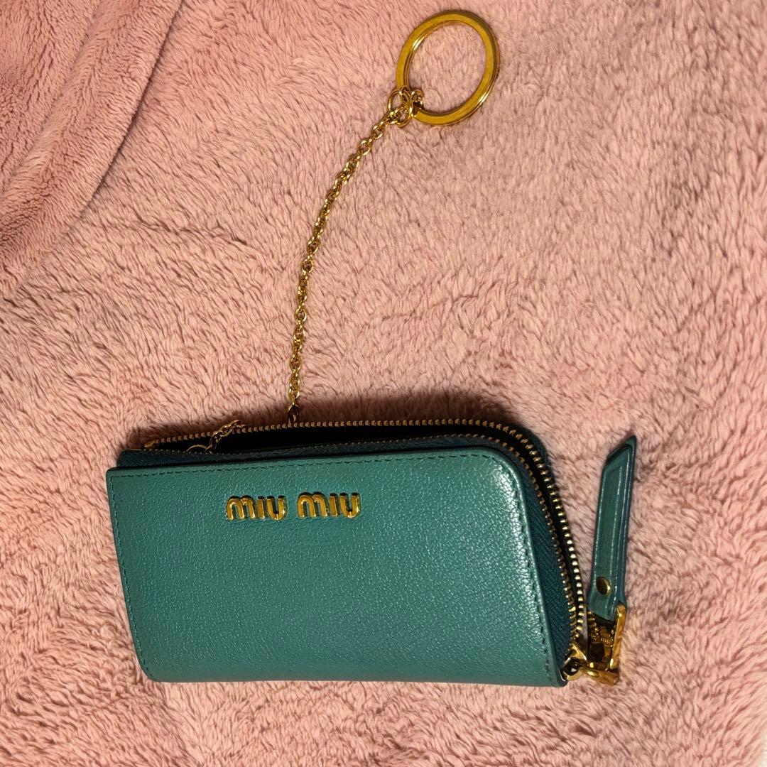 miumiu キーケース　青緑　値下げ交渉可
