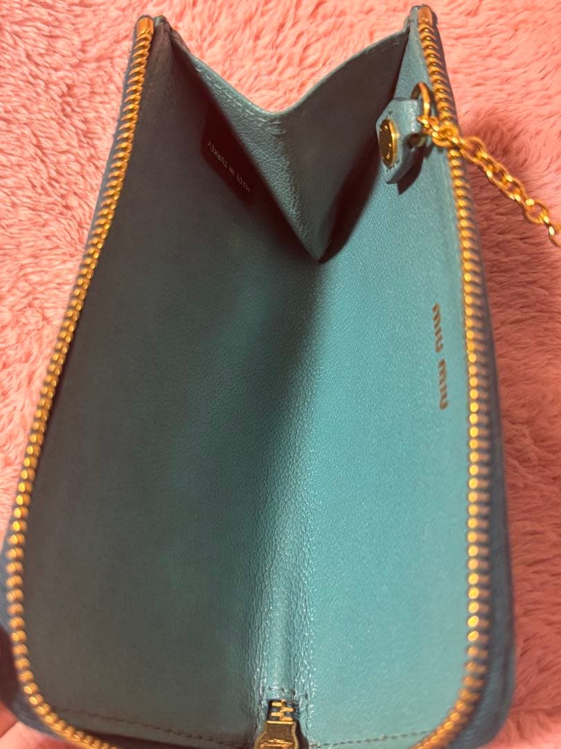 miumiu キーケース　青緑　値下げ交渉可
