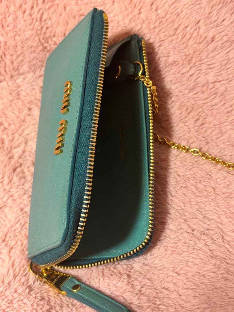 miumiu キーケース　青緑　値下げ交渉可