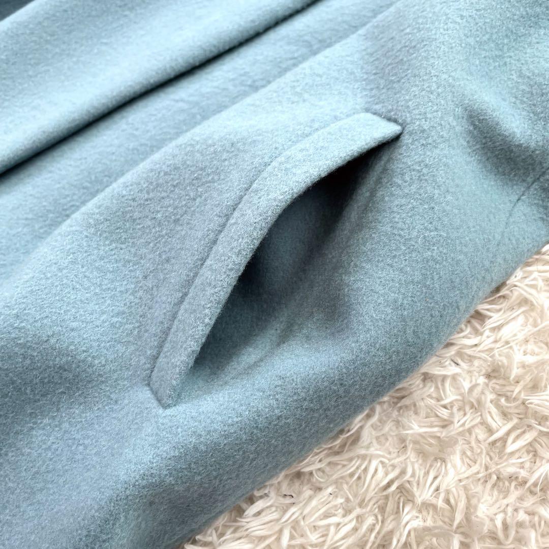 美品✨M'S GRACY エムズグレイシー　ノーカラー ロングコート ビジュー