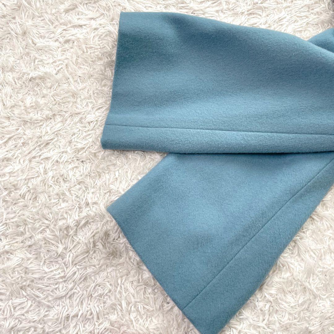 美品✨M'S GRACY エムズグレイシー　ノーカラー ロングコート ビジュー