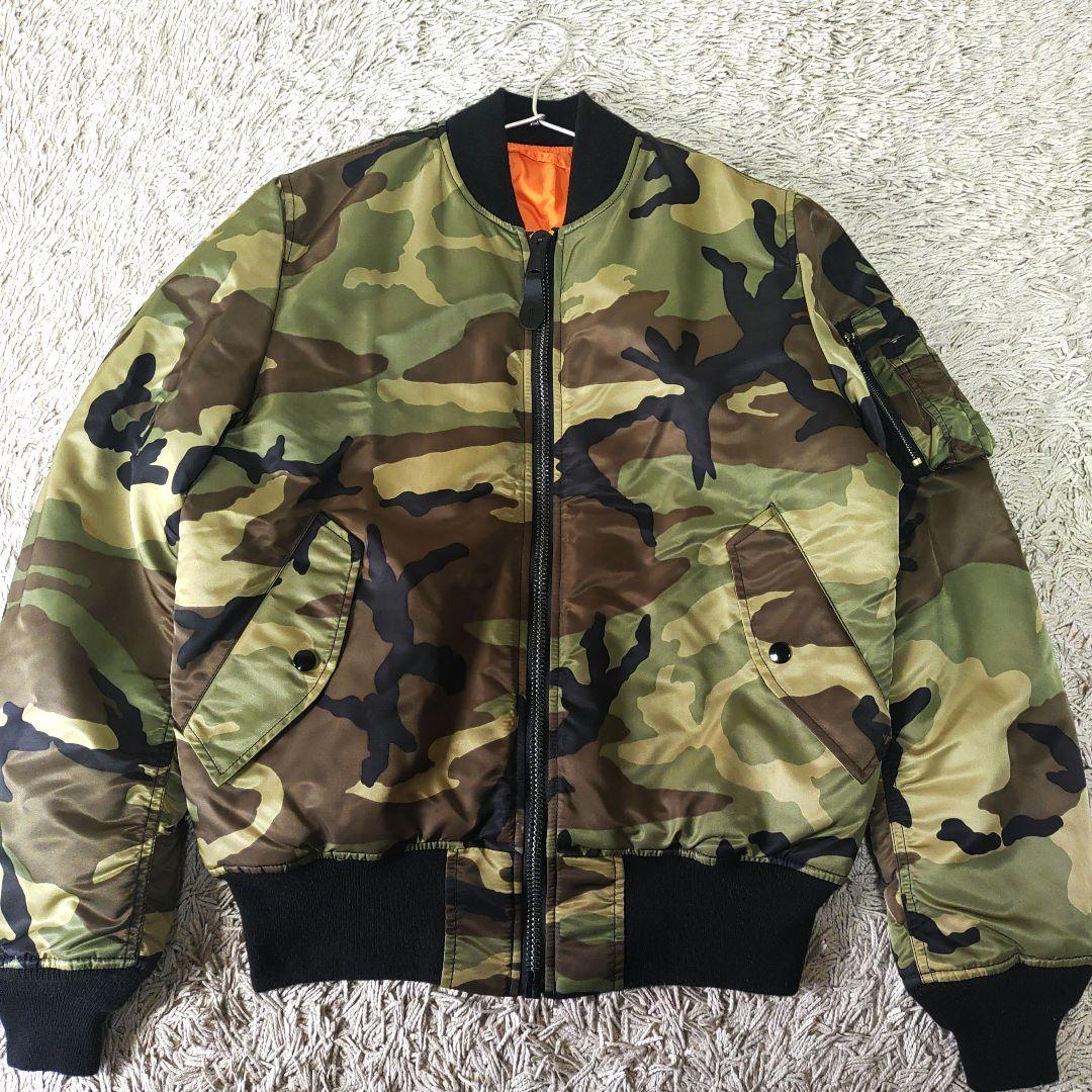 【極美品】アルファインダストリーズ　リバーシブル　フライトジャケット　MA-1