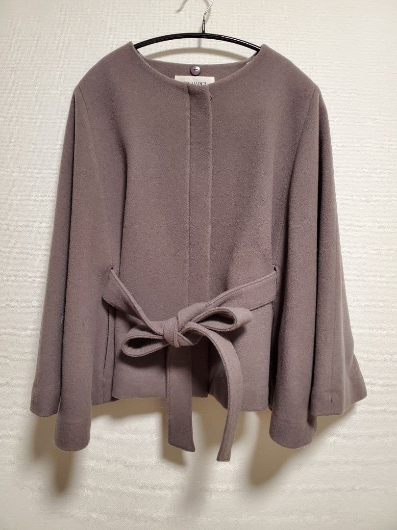 MISCHMASCH ポンチョコート ミッシュマッシュ チャコールグレー ケープ