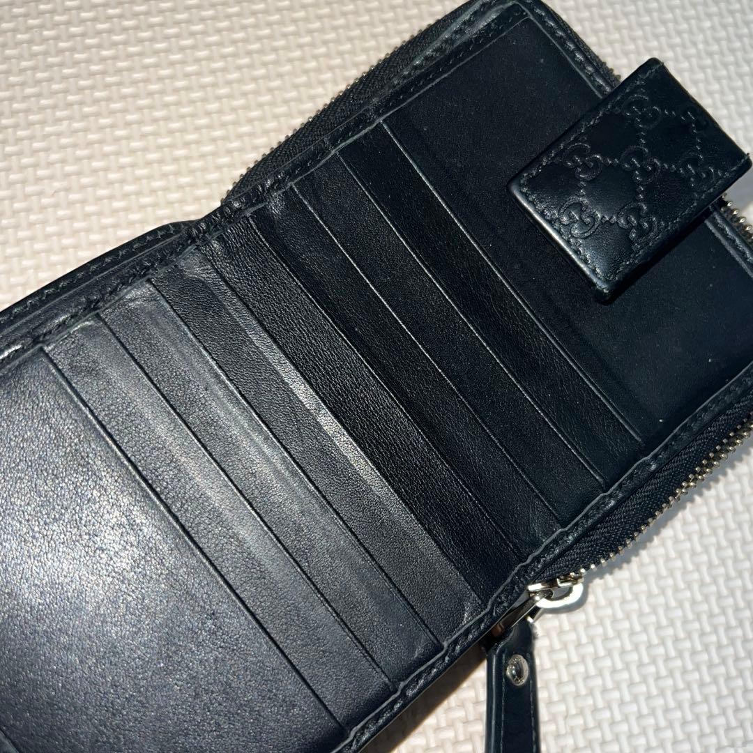 GUCCI 財布 シマ レザー
