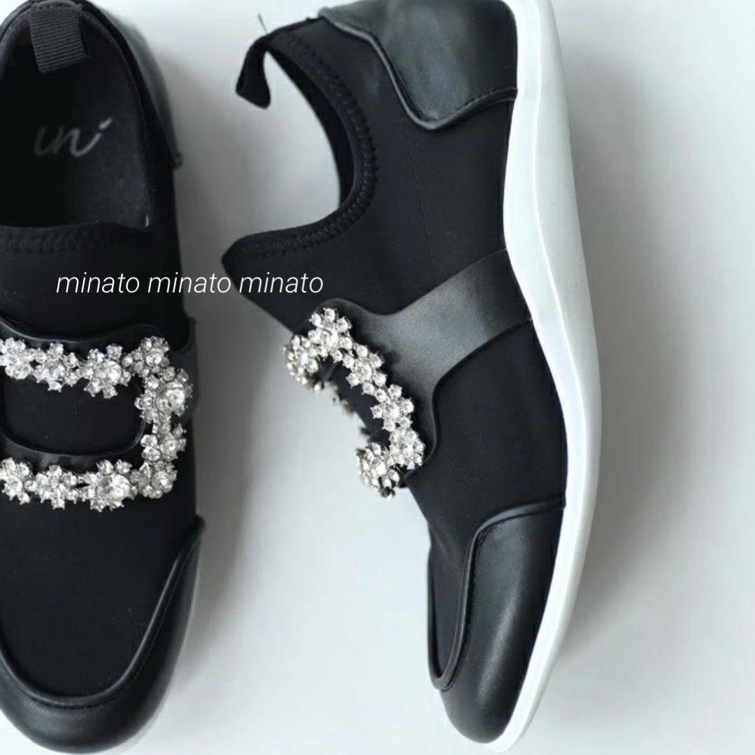 ゆう 未使用 カワイイ もうパンプスなんて履けないビジュースニーカー 23