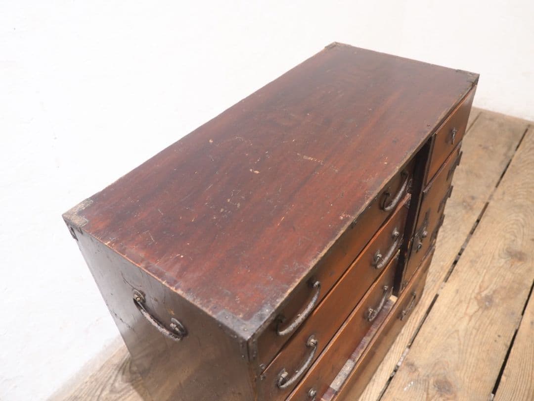 1256 アンティーク　小箪笥　棒タンス　収納棚　骨董　レトロ　インテリア