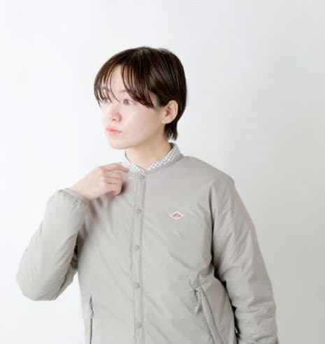 DANTON⿻ナイロンストレッチタフタノーカラー インサレーション ジャケット