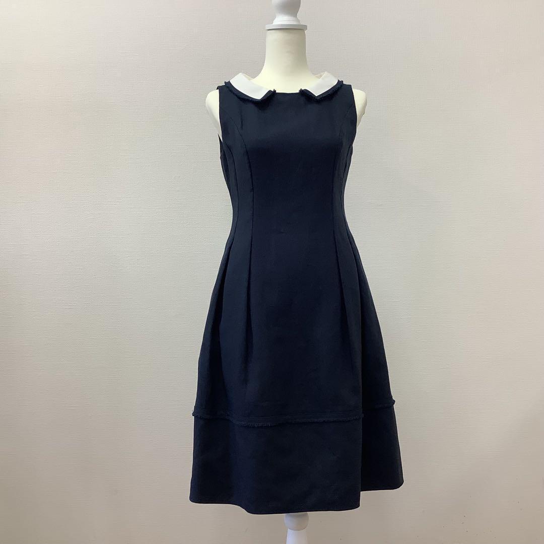 限定モデル【36】 Rene タグ付 新品 ルネ リネン ワンピース ネイビー