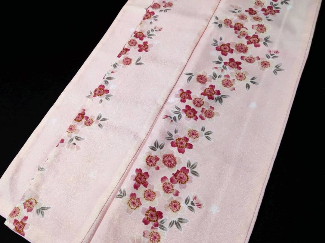 B193★美品!!高級ポリエステル!!綺麗色素敵な花柄洗える着物5枚★着用/観光