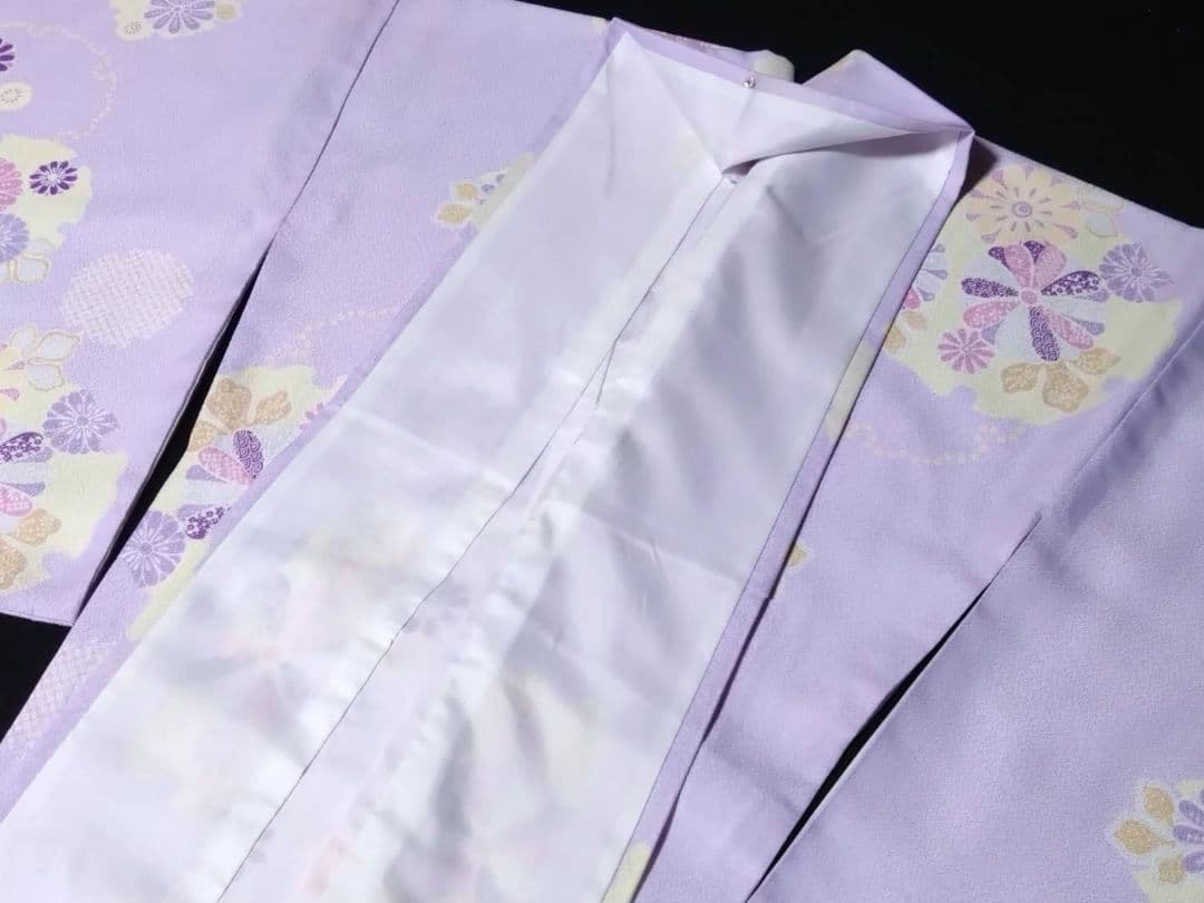 B193★美品!!高級ポリエステル!!綺麗色素敵な花柄洗える着物5枚★着用/観光