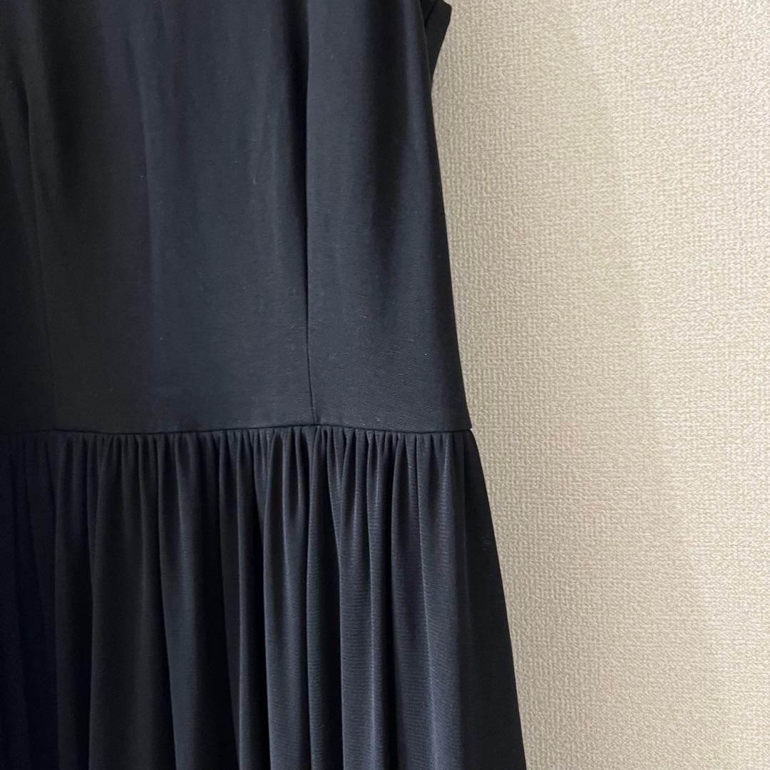 M-PREMIER ニットチュールドッキングワンピース